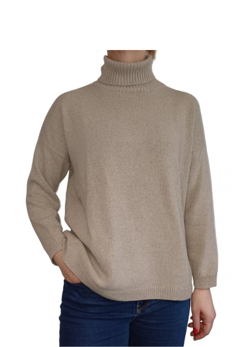 Women's Oversized High Neck Cashmere Sweater Regenerated